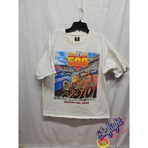 Smi Men White Bristol Motor Speedway 500 Nascar 2006 T Shirt Food City Size XL